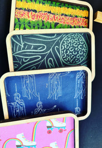 Plywood rectangle fabric catch all trays