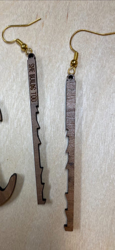 Scroll Saw Blade Earrings