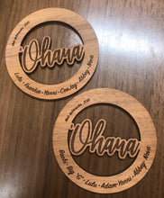 Load image into Gallery viewer, Custom &#39;Ohana Name Christmas Ornaments