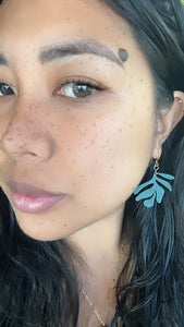 Acrylic leaf earring