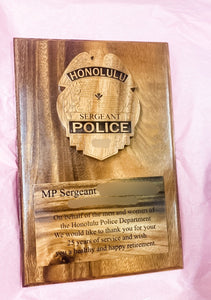Police plaque